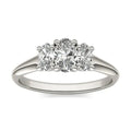 1 CTW Oval Lab Grown Diamond Three Stone Engagement Ring 14K White
