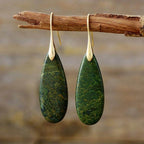 Natural Stone Waterdrop Shape Earrings for Elegant Style