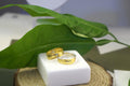 Olive Leaf Ring - Two-Tone Sterling Silver with 14k Gold Plating