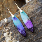 Copper Natural Stone Geometric Shape Earrings for Women