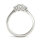 1 CTW Oval Lab Grown Diamond Three Stone Engagement Ring 14K White