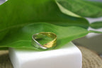 Olive Leaf Ring - Two-Tone Sterling Silver with 14k Gold Plating