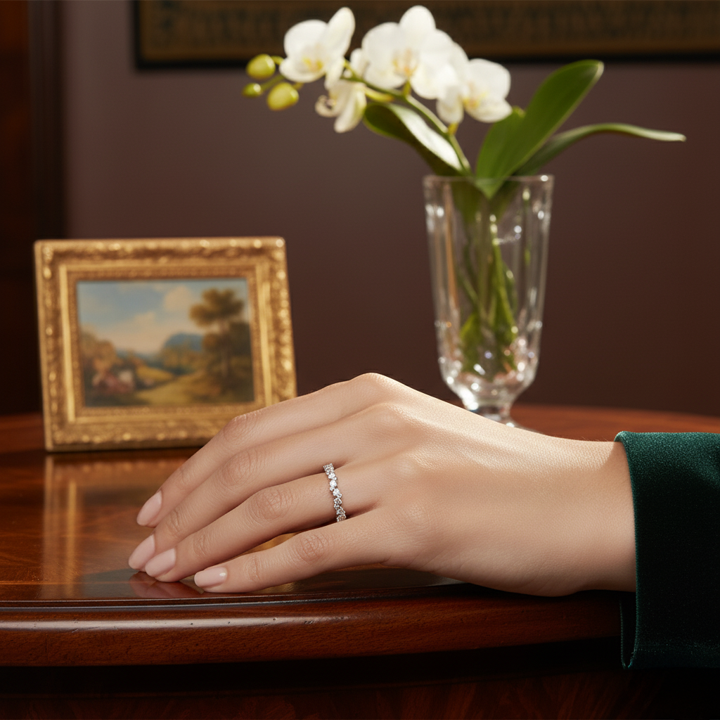 2ct Lab Diamond Ring | Pear & Round Cluster | IGI Certified | 10K