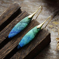 Copper Natural Stone Geometric Shape Earrings for Women