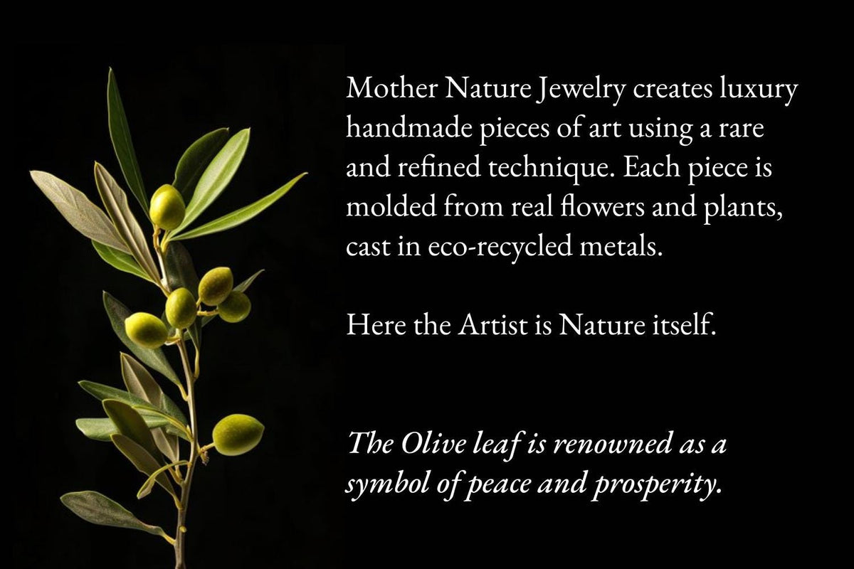 Olive Leaf Ring - Two-Tone Sterling Silver with 14k Gold Plating