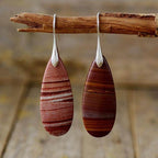 Natural Stone Waterdrop Shape Earrings for Elegant Style
