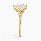 2ct Lab Diamond Ring | Pear Nature Vine | Marquise Accents | 10K White