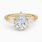 2ct Lab Diamond Ring | Pear with Pear Sides | IGI Certified DEF VS+ |