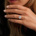 2ct Lab Diamond Ring | Pear with Pear Sides | IGI Certified DEF VS+ |