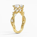 2ct Lab Diamond Ring | Pear Vine | IGI Certified DEF VS+ | 10K White