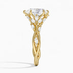 2ct Lab Diamond Ring | Pear Vine | IGI Certified DEF VS+ | 10K White