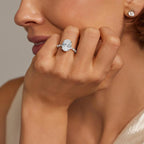 2.5ct Lab Diamond Ring | Pear Vine Design | IGI Certified | 10K White