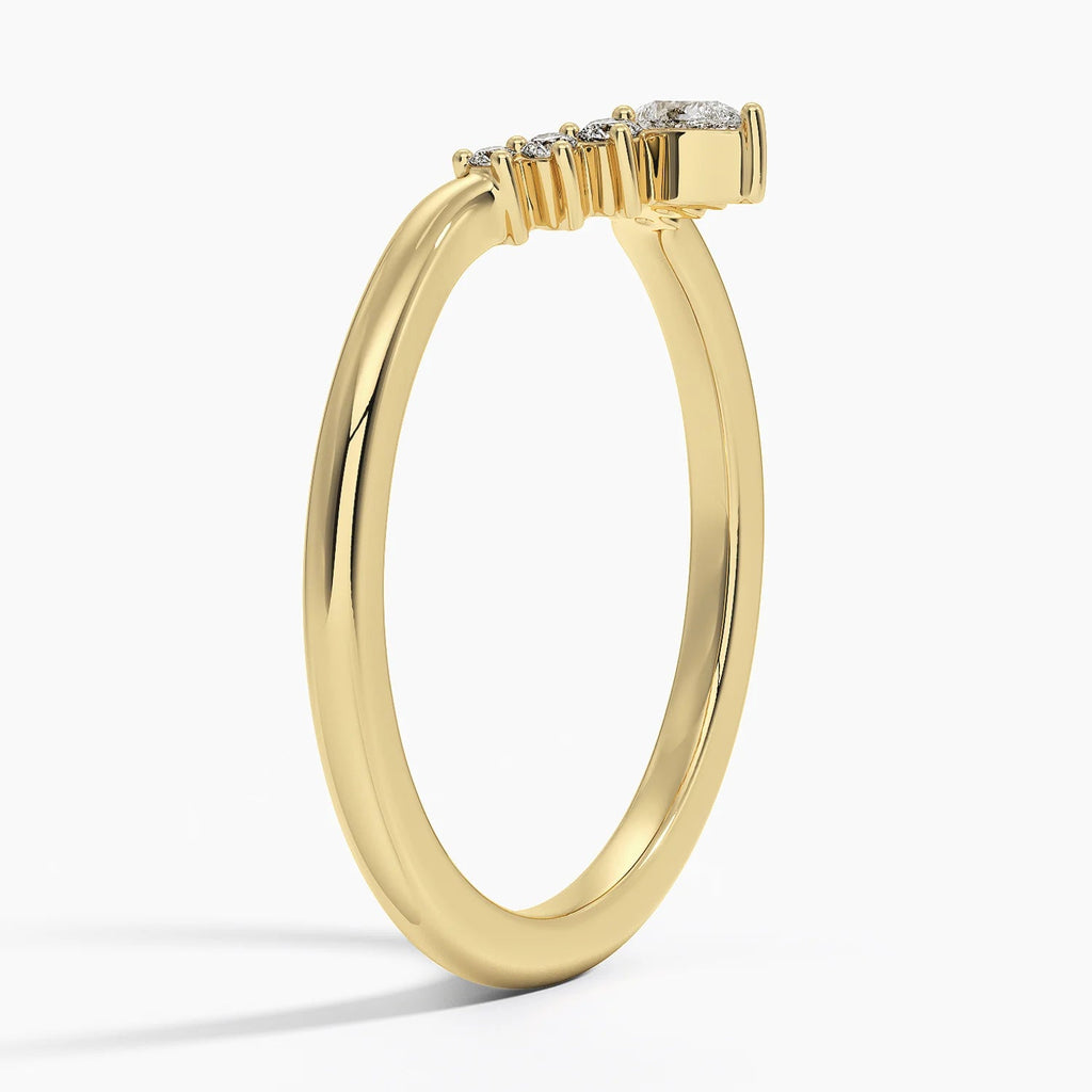 1ct Lab Diamond Ring | Crescent Contour | IGI Certified | 10K White