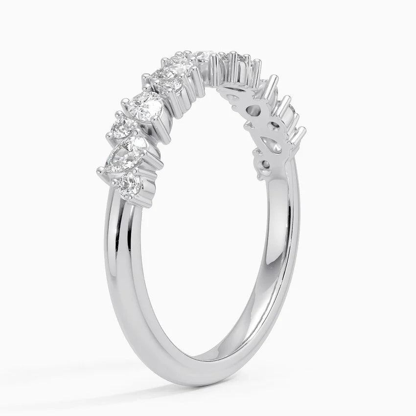 2ct Lab Diamond Ring | Pear & Round Cluster | IGI Certified | 10K