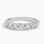 2ct Lab Diamond Ring | Pear & Round Cluster | IGI Certified | 10K