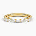 2ct Lab Diamond Ring | Emerald Half Eternity | IGI Certified | 10K