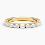 2ct Lab Diamond Ring | Emerald Half Eternity | IGI Certified | 10K