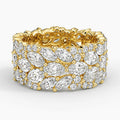 5.62ct Lab Diamond Ring | Marquise Band | IGI Certified | 10K White