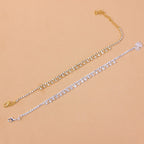 Rhinestone Water Drop Anklet Foot Jewelry for Women Silver/Gold