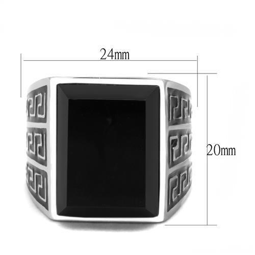 TK3076 - High polished (no plating) Stainless Steel Ring with