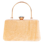 A.E Designer Embroidered Golden Bridal Clutch for Women | Traditional