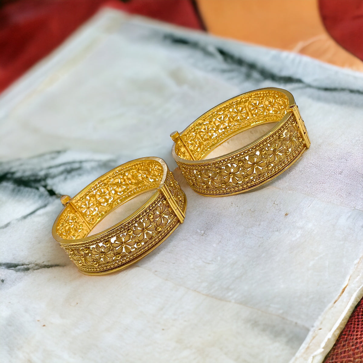 Radiant Gold Plated Bangles: Perfect Blend of Everyday Elegance