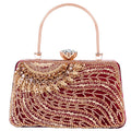 A.E Designer Embroidered Maroon Bridal Clutch for Women | Traditional