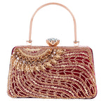 A.E Designer Embroidered Maroon Bridal Clutch for Women | Traditional