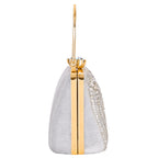 A.E Emboried Wedding Beautiful Silver Clutch |Fancy Ladies Purse |