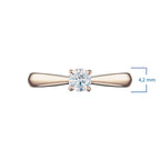 14K Rose Gold Ring with 1 Round-Cut Lab-Created Diamond 0.505 CT.TW