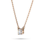 14K Yellow Gold Necklace with 1 Round-Cut Lab-Created Diamond 0.4