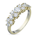 14K Yellow Gold Ring with 13 Round-Cut Lab-Created Diamonds 1.33 CT.TW