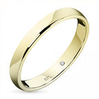 14K Yellow Gold Ring with 1 Round-Cut Lab-Created Diamond 0.008 CT.TW