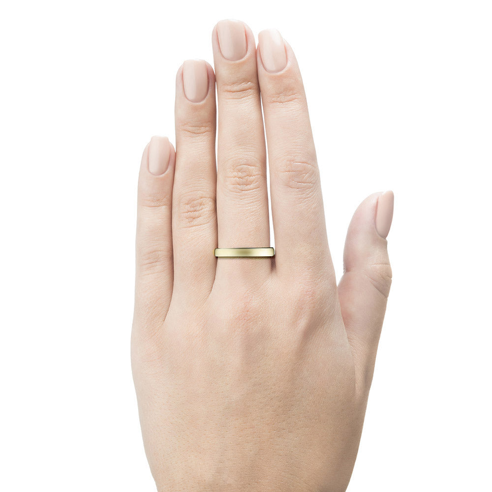 14K Yellow Gold Ring with 1 Round-Cut Lab-Created Diamond 0.008 CT.TW