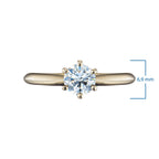 Yellow Gold Ring with 1 Round-Cut Lab-Created Diamond 0.75 CT.TW