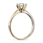 Yellow Gold Ring with 1 Round-Cut Lab-Created Diamond 0.75 CT.TW