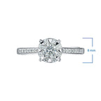 Sterling Silver Ring with 23 Round-Cut Lab-Created Diamonds 0.469