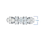 14K White Gold Ring with 13 Round-Cut Lab-Created Diamonds 1.348 CT.TW