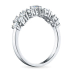 14K White Gold Ring with 13 Round-Cut Lab-Created Diamonds 1.348 CT.TW
