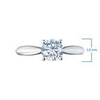White Gold Ring with 1 Round-Cut Lab-Created Diamond 1.05 CT.TW