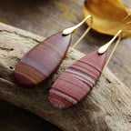 Natural Stone Waterdrop Shape Earrings for Elegant Style