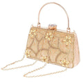 A.E Emboried Wedding Beautiful Golden Clutch |Fancy Ladies Purse |