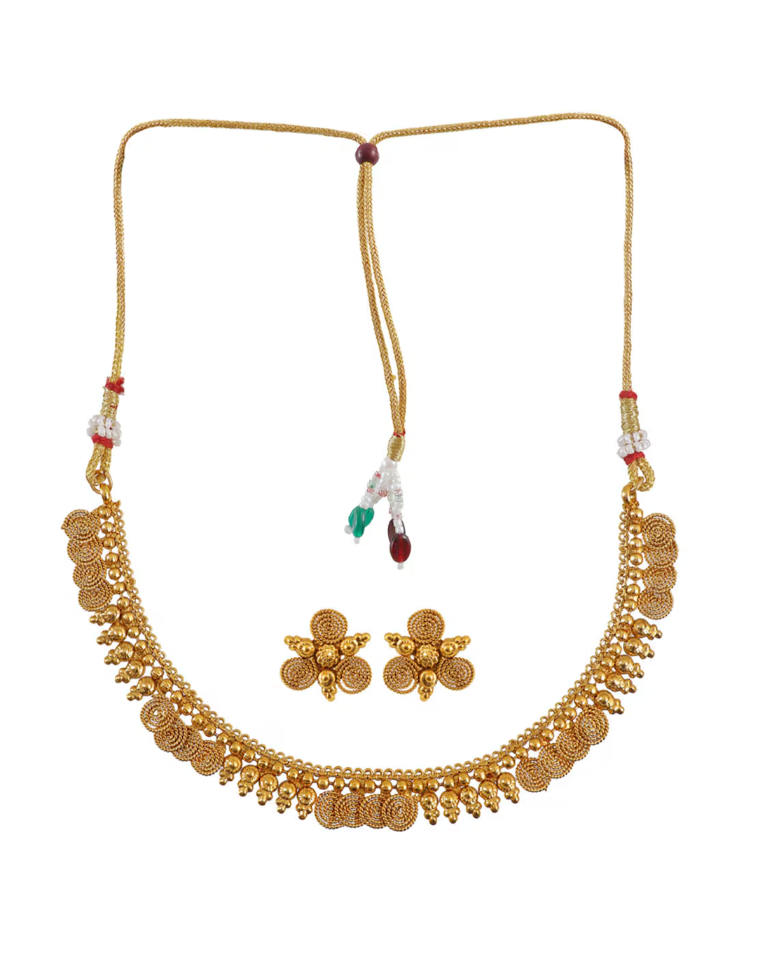 Artificial Stylish Lcd Hasli Premium Jewellery Set For Women COPPER