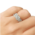 Elegant Diamond Ring Set on Hand