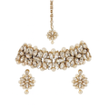 Gold Choker Set with Maang Tikka