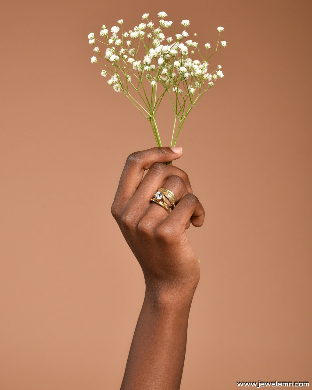 Vintage Gold Statement Ring - Pine Tree Branch Design