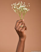 Vintage Gold Statement Ring - Pine Tree Branch Design