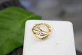 Real Jasmine Twig Gold Ring, Handmade Nature Jewelry, Organic Branch