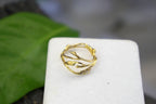 Real Jasmine Twig Gold Ring, Handmade Nature Jewelry, Organic Branch