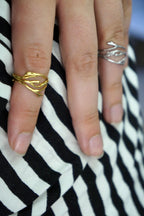 Real Jasmine Twig Gold Ring, Handmade Nature Jewelry, Organic Branch